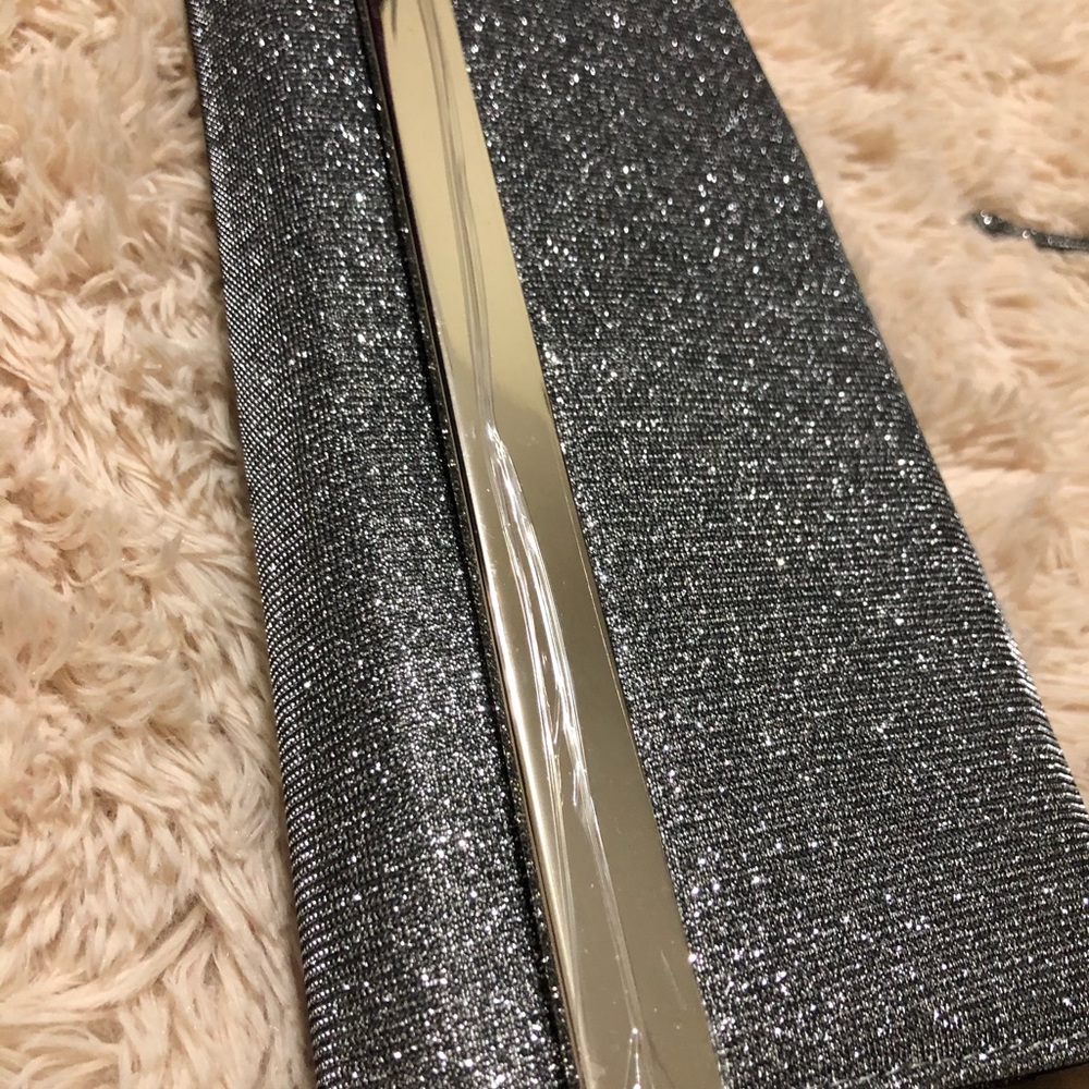 Silver glitter Convertible Clutch Shoulder Bag